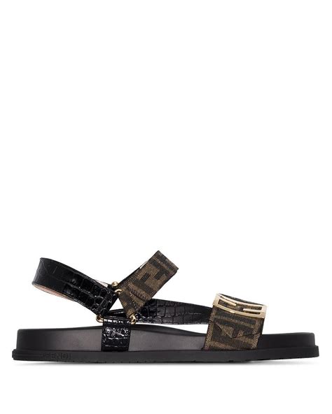 fendi trek logo-strap sandals|fendi online shopping.